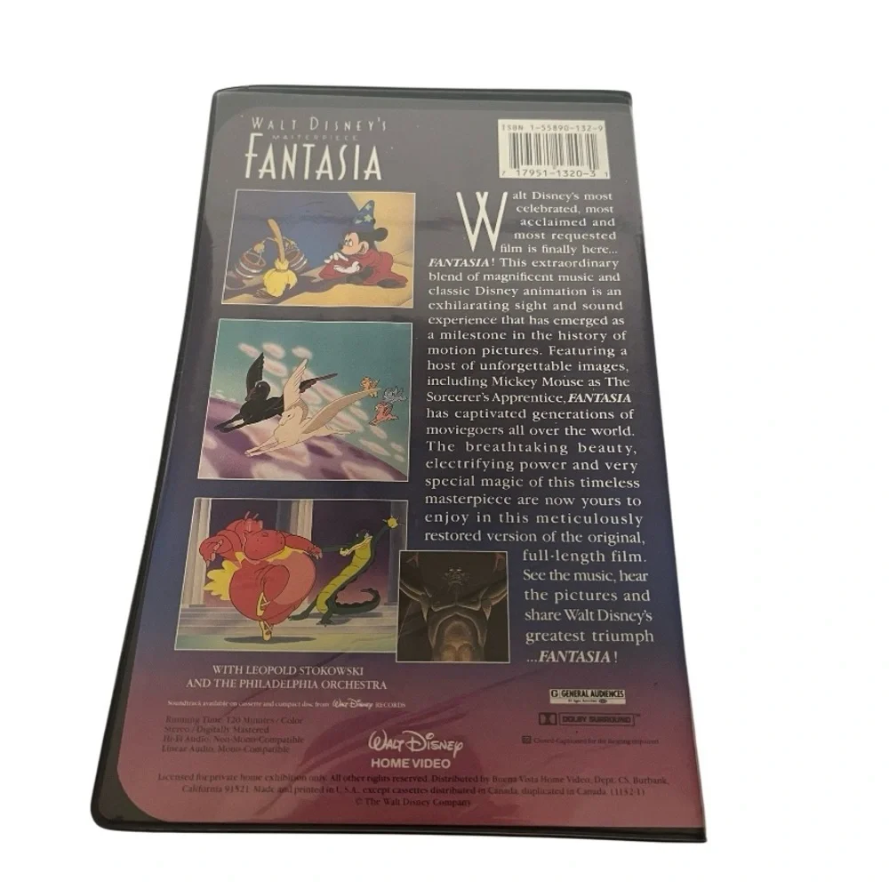 Disney Fantasia Masterpiece VHS. Pre Owned